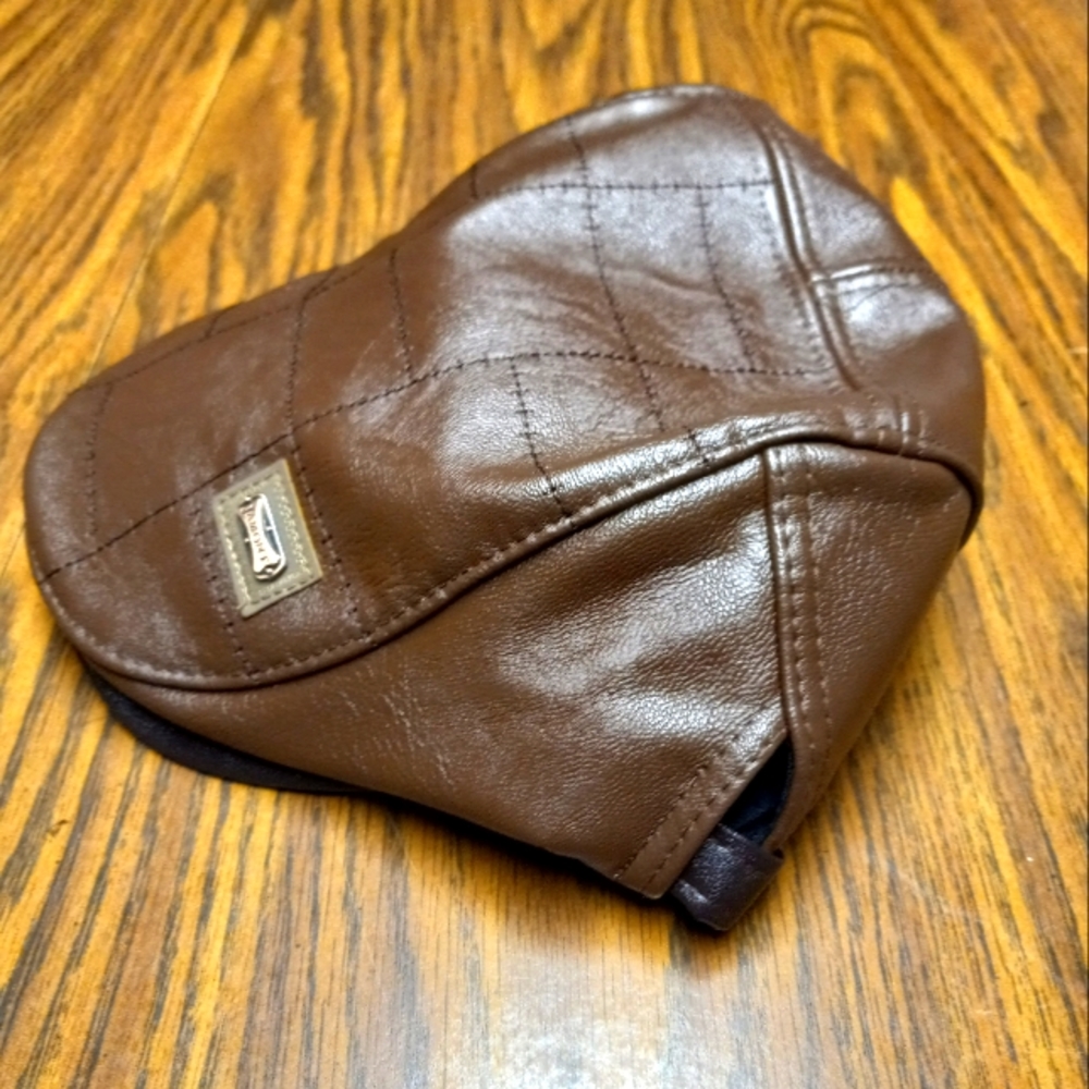 NWT Men's Jamont PU Leather Adjustable Flat Hat.